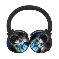 DMgui My Hero ACA-demia Headphones Over-Ear Stereo Fold Wireless Bluetooth Earphone Black