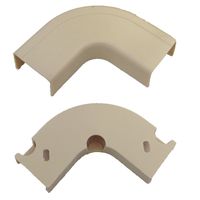 Offex OF-31R2-001IV 1.25-Inch Surface Mount Cable Raceway, Ivory, Flat 90 Degree Elbow
