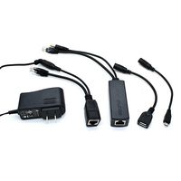 PLUSPOE 5V2.4A PoE Power Extension Micro USB Kit for Dropcam, Raspberry Pi ,Android, Tablet, Remote Power Source USB PoE over Ethernet Cable, up to 328 Feet