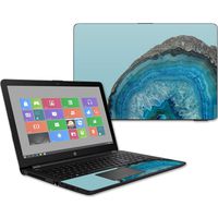 MightySkins Skin Compatible with HP 15t Laptop 15.6" (2017) - Blue Agate | Protective, Durable, and Unique Vinyl Decal wrap Cover | Easy to Apply, Remove, and Change Styles | Made in The USA