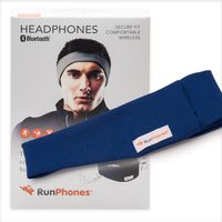 AcousticSheep RunPhones Wireless | Bluetooth Headphones for Running, Exercise & More | Flat Speakers | Rechargeable Battery Lasts Up to 10 Hours | Royal Blue (Size M)