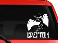 LA DECAL Led Zeppelin Album cover Rock music Legends car laptop decal sticker 8" White