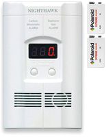 Kidde KN-COEG-3 Nighthawk Plug-in Carbon Monoxide and Explosive Gas Alarm with 2 9v Polaroid Extreme Alkaline Battery Backups