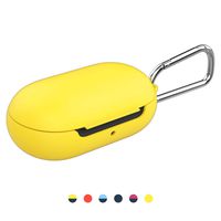 [Upgrade] Galaxy Earbuds Case Cover, Thin fit Full Body Protection, Accessories Skin, Waterproof, Anti-Scratch and Anti-Lost, Hard Protective Case for Samsung Galaxy Buds with Keychain (Yellow)