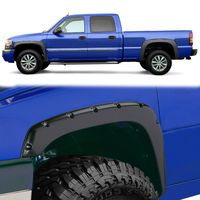 Fender Flares Kit for 1999-2006 Chevy Silverado GMC Sierra (Incl. 2007 Classic Models), Textured Matte Black Finish Front Rear Tire Fenders Pocket Rivet Style 4Pcs