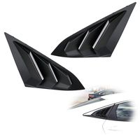 iJDMTOY Left/Right Black Finish Racing Style Rear Side Window Scoop Air Vent/Louver Shades Compatible With 2016-up Honda Civic Sedan