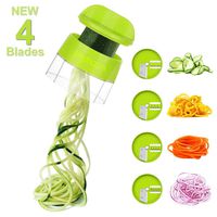 Sedhoom 4 in 1 Handheld Spiralizer Vegetable Slicer, Vegetable Spiralizer, Zucchini Spaghetti Maker, Zucchini Spiralizer, Zucchini Noodle Maker, Spiral Slicer Great For Salad, Salad Utensils