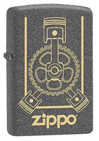 Zippo Lighter: Engraved Engine - Iron Stone 79149