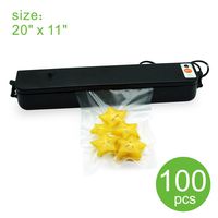 Vacuum Sealer Bags,Style 20" x 11" Vacuum Sealer Storage Bags,Large size Hydroponic Private Reserve Heavy-Duty Storage Bags, BPA free(100 PCS/BOX)