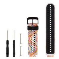 Tkasing Replacement Silicone Running Watch Bands with Pin Removal Tools for Garmin Forerunner 220/230/235/620/630/735/235 Lite Smart Watch(No Tracker, Replacement Bands Only)