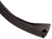 2" F6 Braided Wrap Around Sleeving - 25FT - Black