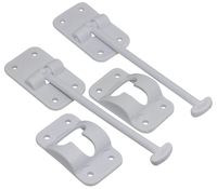 Hamilton Bowes 2 Pack: RV T-Style Door Holder Catch 6" for Latch Holder Camper Trailer Cargo Hatch White