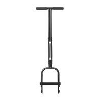 Gardzen Hand Hollow Tine Lawn Aerator, Heavy Duty Aerator for Compacted Soils and Lawns, 35" x 11", Black