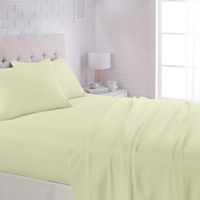 AmazonBasics Lightweight Super Soft Easy Care Microfiber Sheet Set with 16" Deep Pockets - King, Celadon Green