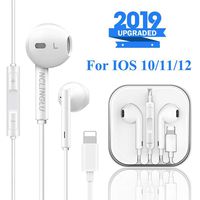 NCLINGLU Earbuds Headset Wired Earphones Headphone with Microphone and Volume Control, Compatible with iPhone 11/11Pro/Max/XS/Max/XR/X/8/Plus/7 and iOS 10/11/12 (White)