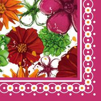 Luncheon Size Paper Napkin,Floral Splash