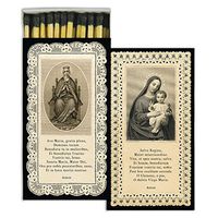 HomArt Large Decorative Holy Cards Candle and Fireplace Wood Matches (Set of 6)