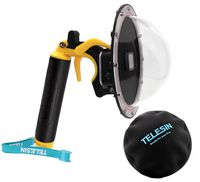 YOEMELY Dome GoPro Hero 7 Black Hero 2018 Hero 5 Hero 6 Underwater Dome Port GoPro Cover 6 inch with Gopro 7 Case Waterproof and Floating Grip