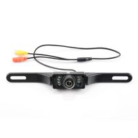 GerTong Waterproof HD Color Wide Angle Viewing License Plate Car Rear View Backup Camera with 7 Infrared Night Vision LED Lights