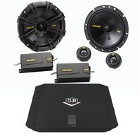 Kicker 40CSS674 6.75" Component Set with 200 watt Dub 2 Channel Amplifier