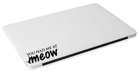 Laptop MAC - You had me at Meow cat Apple MacBook Cute Funny Decal - Matte Black Skins Stickers