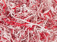 Candy Cane Crinkle Paper Shred for Packaging Gift Box/Basket Filler 2 Ounce Bag