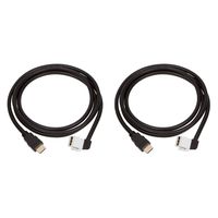Buyer's Point HDMI Keystone Cable, 6ft (1.8m) 28 AWG, with Ethernet Female-Male (2, 90 Degree)