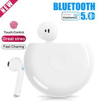 Retround True Wireless Earbuds Bluetooth 5.0 Headphones, TWS in-Ear Headset with Charging Case, One-Step Pairing, Deep Bass HiFi, Built-in Mic for iPhone iPad iPod Samsung Smartphones and Tablets