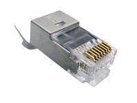 Primus Cable Shielded RJ45 Connector for CAT6, CAT6A, CAT7 Solid and Stranded Cable, 25 Pack