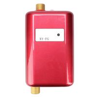 Boquite Water Heater, Red Mini Bathroom Kitchen Washing Electric Instant Hot Cold Hot Dual Use Water Heater(US)