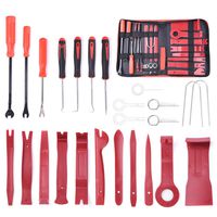 MICTUNING Upgraded 25Pcs Trim Removal Tool Kits, Precision Hook Pick Auto Clip Pliers Fastener Remover Car Panel Door Audio Pry Tool Set with Storage Bag