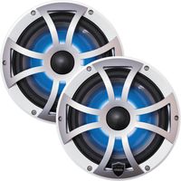 Wet Sounds REVO 8-XSS Silver Open XS Grille 8 Inch Marine LED Coaxial Speakers (Pair) (Renewed)