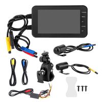 Aramox Motorcycle DVR,4 Inch Motorcycle DVR 1080P Waterproof WiFi Front & Rear Camera Driving Video Recorder Dash Cam