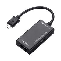 MHL Micro USB to HDMI Cable Adapter, MHL to HDMI Adapter, MHL to HDMI 1080P Video Graphic Converter, Cable Adapter with Video Audio Output 1080P