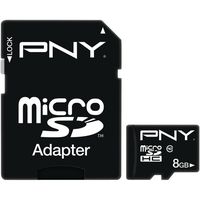 PNY 8 GB microSDHC Flash Memory Card P-SDU8G10-GE