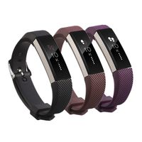 Weinisite Metal Watch Buckle Design Replacement Adjustable Band Cover for Fitbit Alta (B)