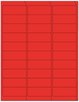Compulabel 311106 Fluorescent Red Address Labels for Laser Printers, 2 5/8 x 1 Inch, Permanent Adhesive, 30 per Sheet, 100 Sheets per Carton