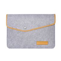 Happy Hours - 11 Inch Portable Eco Felt and PU Leather Trim Waterproof Laptop Notebook Envelope Bag/Premium Handmade Tablet Computer Protective Sleeve Case for MacBook Air, Macbook Pro(Light Gray)