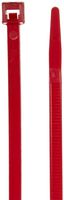 Standard Cable Tie, 30lbs Tensile Strength, 1-1/4" Bundle Diameter, 0.130" Width, 5.6" Length, Red