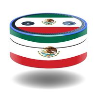 MightySkins Skin Compatible with Amazon Echo Dot - Mexican Flag | Protective, Durable, and Unique Vinyl Decal wrap Cover | Easy to Apply, Remove, and Change Styles | Made in The USA