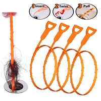 FATHER.SON Hair Drain Clog Remover Drain AND Snake Cleaning Tool (4PCS)