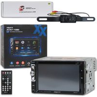 Axxera Car Audio Double Din 2DIN 6.2 LCD Touchscreen DVD MP3 CD Stereo Built-in Bluetooth with DiscountCentralOnline HL09 Waterproof Nightvision Back-up Camera