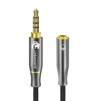 Amazon Brand:Linkerpard 3.5mm Male to Female Stereo Audio Extension Adapter Cable, 6.6 Feet, 2 Meters, 4 Pole