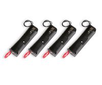 18650 Battery Holder, 1-Slot 3.7V 18650 Battery Storage Box Case with 6inch Bare Wire Leads [4-Pack]