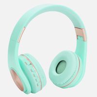 Kids Bluetooth Headphones Wireless/Wired On Ear Foldable Headphones for Kids Adults,Built-in Mic,FM,Micro SD/TF Card Slot,Stereo Sound for Pc Tablet Cell Phones Ipad Airplane School Use(Blue)