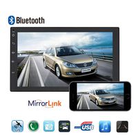 Double Din Car Stereo Android 7 Inch Touch Screen Car Radio in Dash Bluetooth Car MP5 Player Support GPS Navigation Wifi USB SD Mirror Link with Rear View Camera