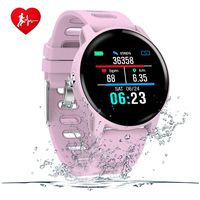 SENBONO Fitness Tracker Bluetooth Smart Watch, Activity Tracker with Heart Rate Monitor for Android/iOS, IP68 Waterproof Smart Watch Bracelet Wristband Pedometer Watch for Kids Women Men (Pink)