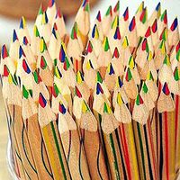 Colored Pencil,10Pcs Durable Rainbow Color Pencil 4 in 1 Colored Drawing Painting Accessory Set