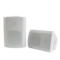 Herdio 4 Inches Outdoor Bluetooth Speakers Waterproof Patio Deck Wall Mount Speakers （White）