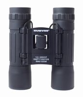 Humvee HMV-B-12X25B Rubber Armor Compact Binocular with Anti-Reflective Ruby Red Lens, 12x25, Black